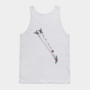 Circinus (Compasses) Constellation Roses and Hearts Doodle Tank Top